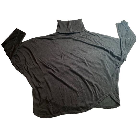 Vintage Michael Carrie Black Turtleneck 3/4 Sleeve Poncho Sweater Size Medium - Picture 10 of 11